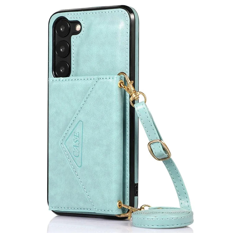 For Samsung Galaxy A54 5G Cell Phone Case Leather+TPU Crossbody Cover with Card Holder