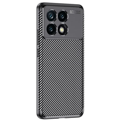 For Xiaomi Redmi K70E 5G / Poco X6 Pro 5G TPU Phone Case Carbon Fiber Texture Fingerprint Prevention Cover
