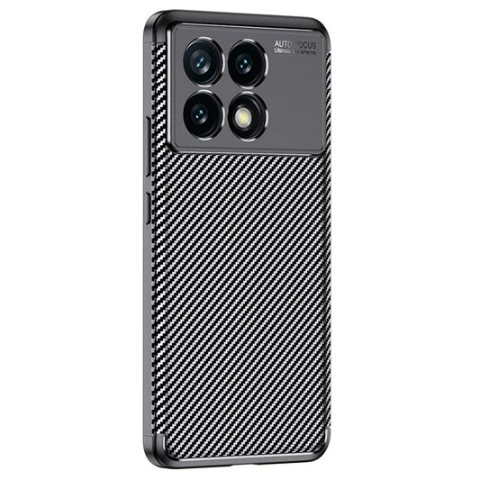 For Xiaomi Redmi K70E 5G / Poco X6 Pro 5G TPU Phone Case Carbon Fiber Texture Fingerprint Prevention Cover