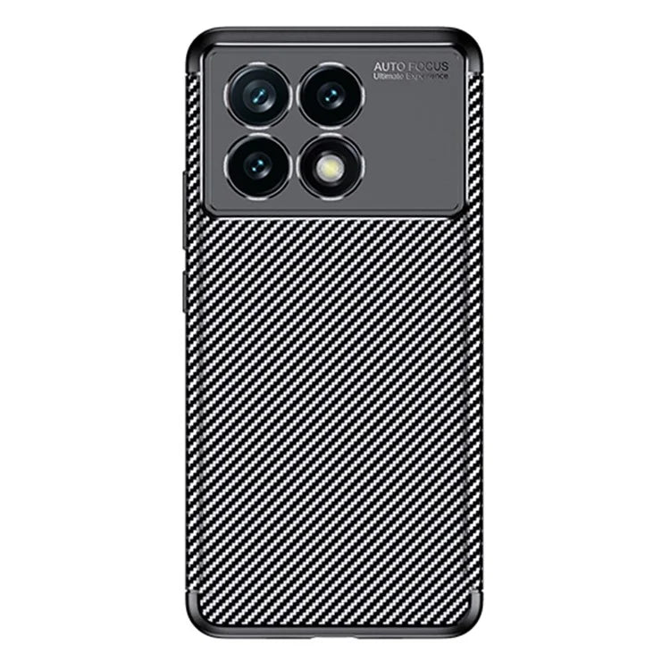 For Xiaomi Redmi K70E 5G / Poco X6 Pro 5G TPU Phone Case Carbon Fiber Texture Fingerprint Prevention Cover