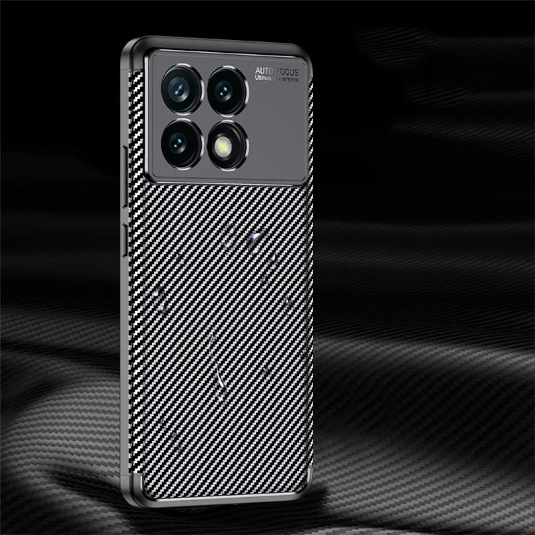 For Xiaomi Redmi K70 Pro 5G / K70 5G TPU Case Carbon Fiber Texture Camera Protection Phone Cover