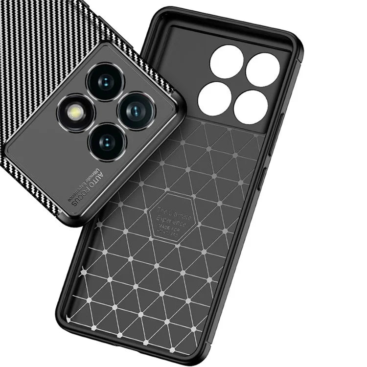For Xiaomi Redmi K70 Pro 5G / K70 5G TPU Case Carbon Fiber Texture Camera Protection Phone Cover