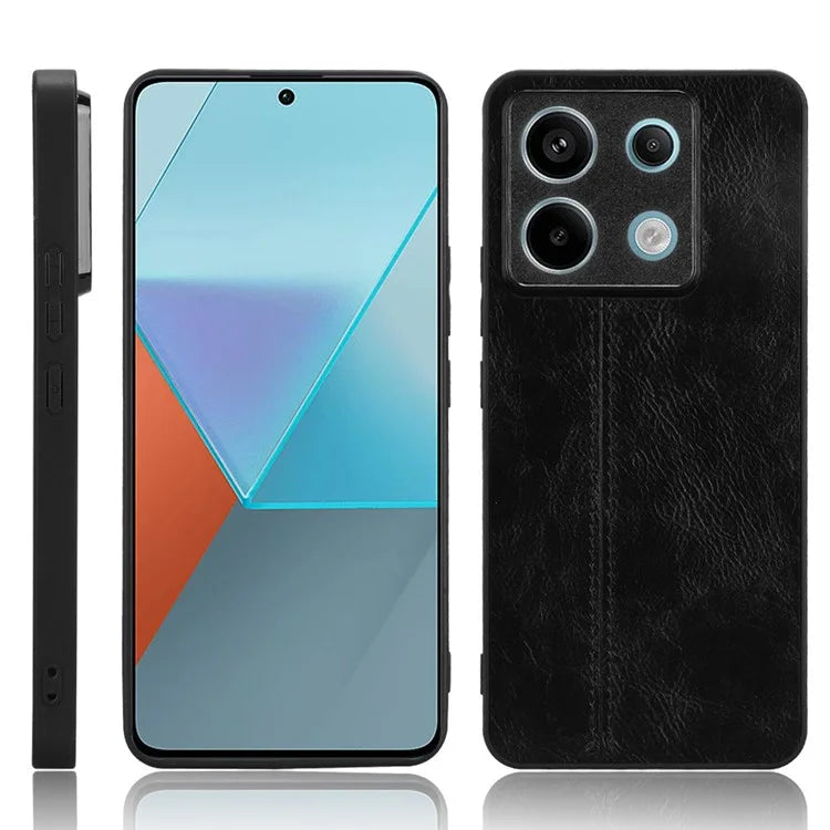 For Xiaomi Redmi Note 13 Pro 5G / Poco X6 5G Phone Case PU Leather Coated PC+TPU Cover