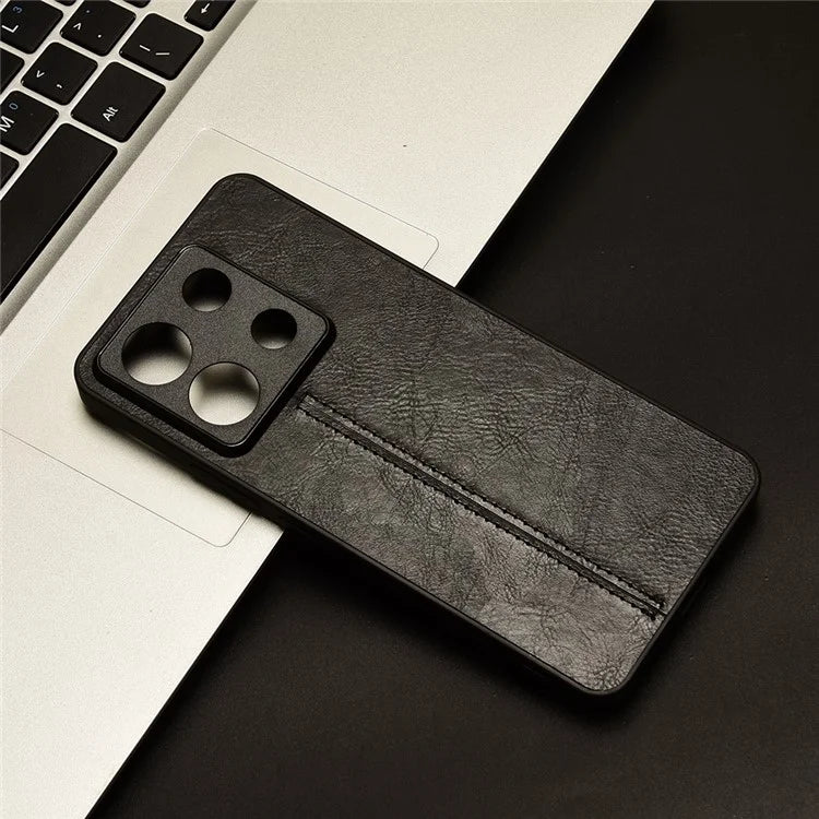 For Xiaomi Redmi Note 13 Pro 5G / Poco X6 5G Phone Case PU Leather Coated PC+TPU Cover