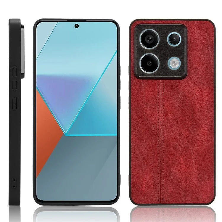 For Xiaomi Redmi Note 13 Pro 5G / Poco X6 5G Phone Case PU Leather Coated PC+TPU Cover
