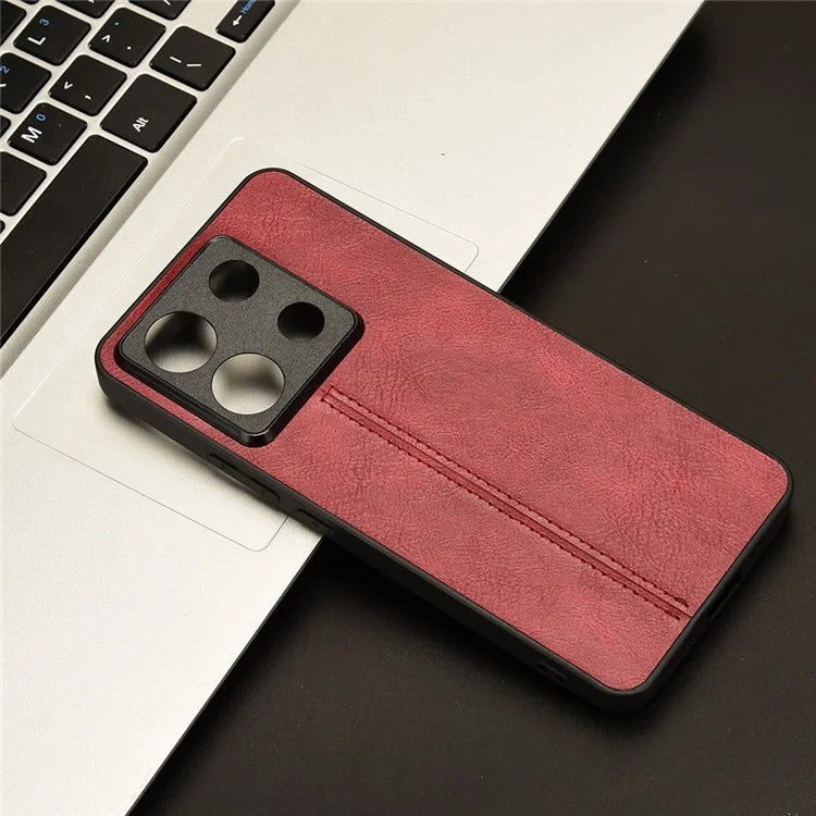 For Xiaomi Redmi Note 13 Pro 5G / Poco X6 5G Phone Case PU Leather Coated PC+TPU Cover