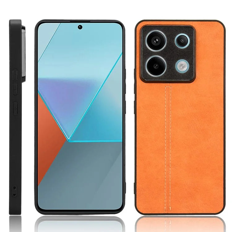 For Xiaomi Redmi Note 13 Pro 5G / Poco X6 5G Phone Case PU Leather Coated PC+TPU Cover