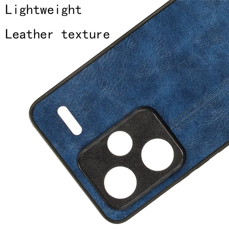 For Xiaomi Redmi Note 13 Pro+ 5G Phone Case Cowhide Texture Impact Absorption Cover