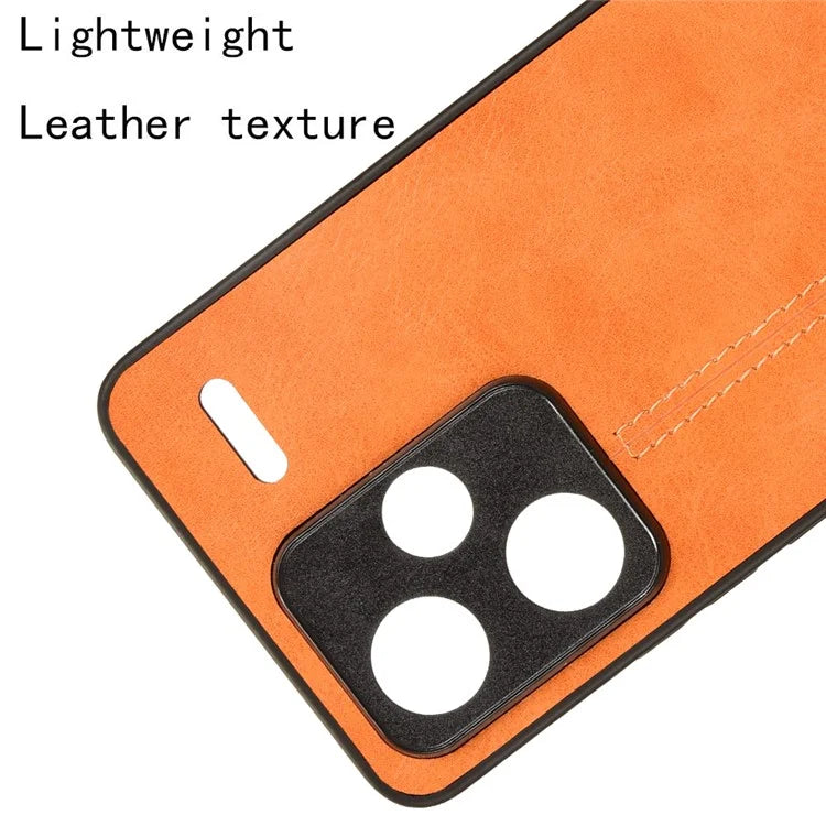 For Xiaomi Redmi Note 13 Pro+ 5G Phone Case Cowhide Texture Impact Absorption Cover