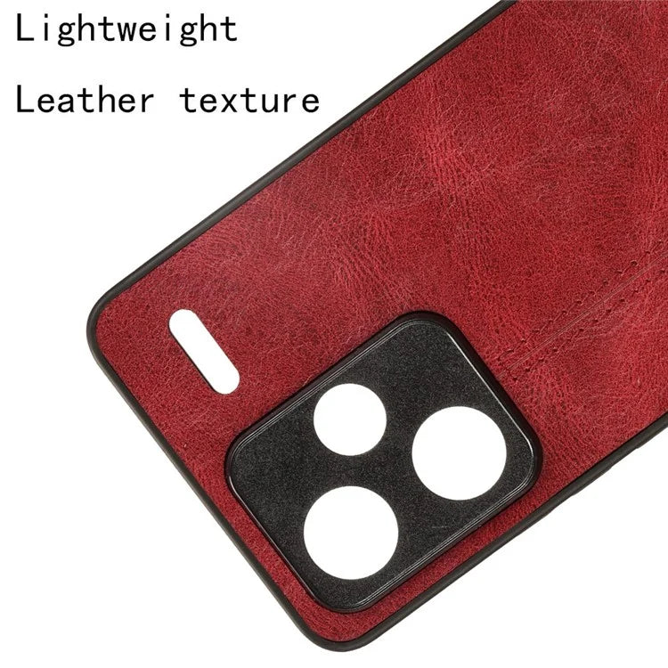 For Xiaomi Redmi Note 13 Pro+ 5G Phone Case Cowhide Texture Impact Absorption Cover