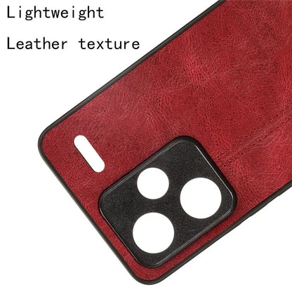 For Xiaomi Redmi Note 13 Pro+ 5G Phone Case Cowhide Texture Impact Absorption Cover