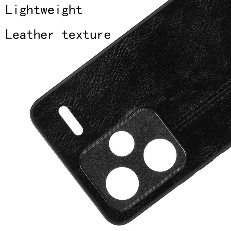 For Xiaomi Redmi Note 13 Pro+ 5G Phone Case Cowhide Texture Impact Absorption Cover