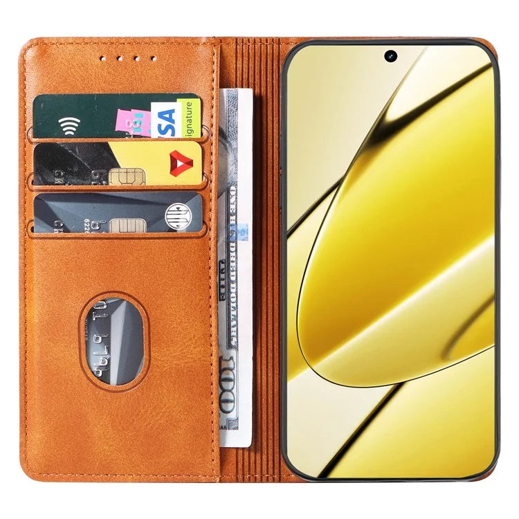 For Realme 11x 5G / 11 5G (Global) Case Slim-Fit PU Leather Mobile Phone Cover