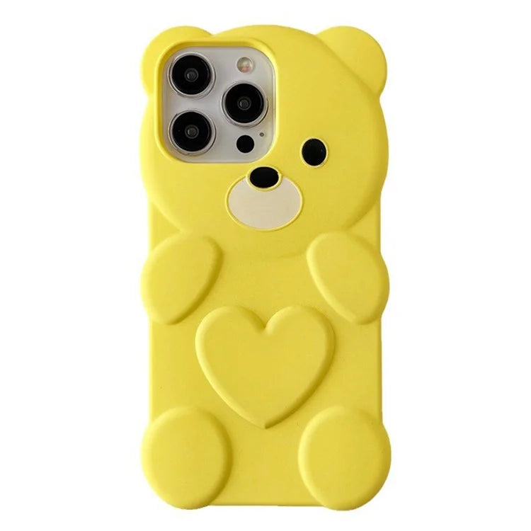 For iPhone 15 Pro Max Cell Phone Case Soft TPU Rubberized Solid Color Protective Shell