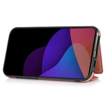 For iPhone 14 Pro Case Card Holder Kickstand Leather+TPU Cover with Long Strap