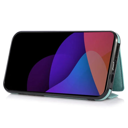 For iPhone 14 Pro Case Card Holder Kickstand Leather+TPU Cover with Long Strap