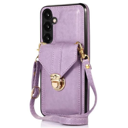 For Samsung Galaxy A14 5G / 4G Case Shockproof Phone Cover Card Holder PU Leather+TPU Phone Shell