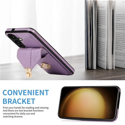 For Samsung Galaxy A14 5G / 4G Case Shockproof Phone Cover Card Holder PU Leather+TPU Phone Shell