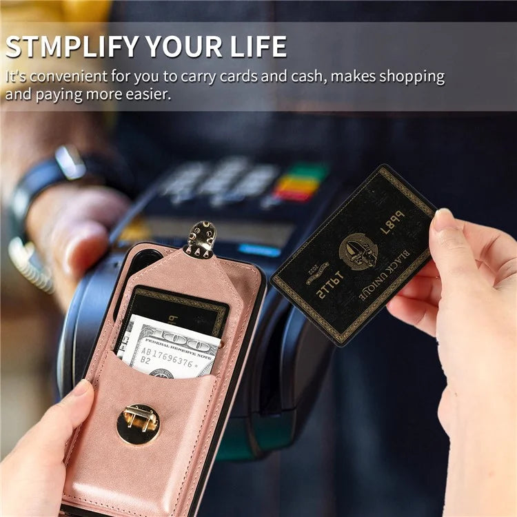 For Samsung Galaxy A14 5G / 4G Case Shockproof Phone Cover Card Holder PU Leather+TPU Phone Shell