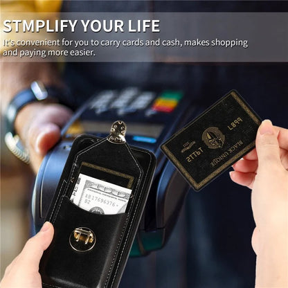 For Samsung Galaxy A14 5G / 4G Case Shockproof Phone Cover Card Holder PU Leather+TPU Phone Shell