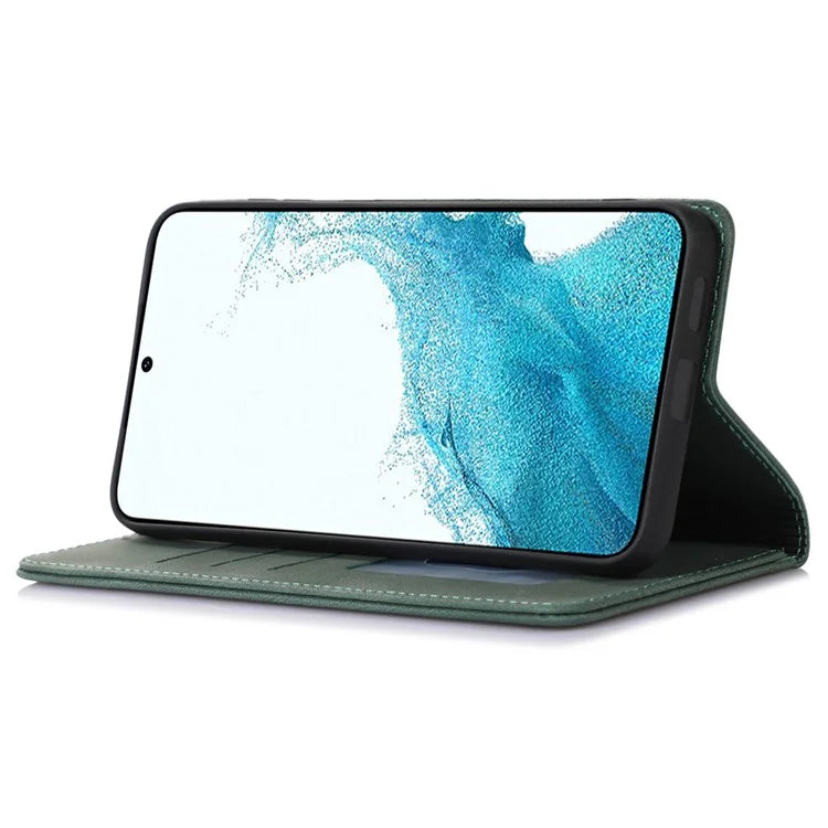 For Samsung Galaxy A14 5G / 4G Magnetic Stand Wallet Cover TPU+PU Leather Cell Phone Case