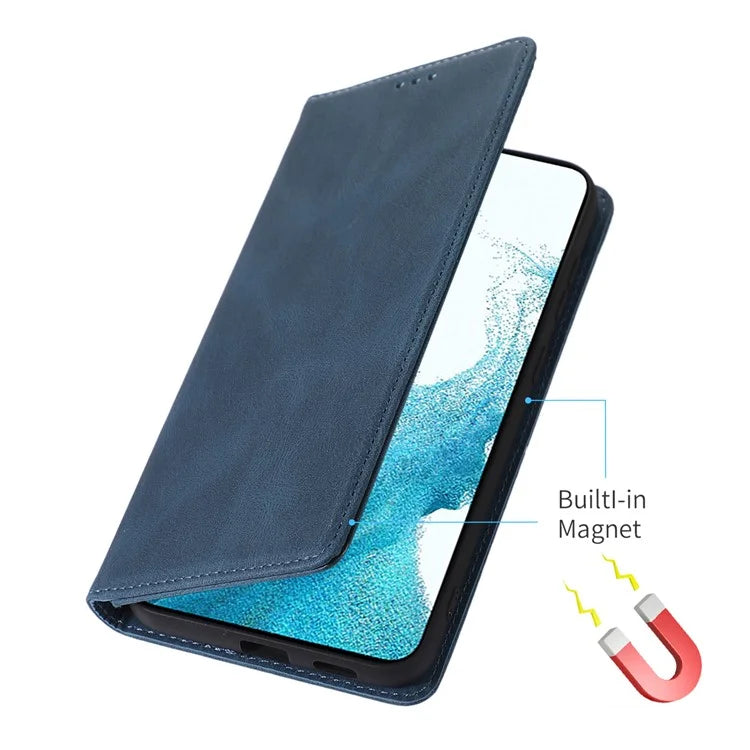 For Samsung Galaxy A14 5G / 4G Magnetic Stand Wallet Cover TPU+PU Leather Cell Phone Case