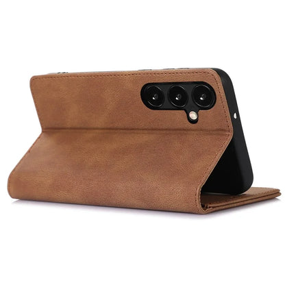 For Samsung Galaxy A14 5G / 4G Magnetic Stand Wallet Cover TPU+PU Leather Cell Phone Case