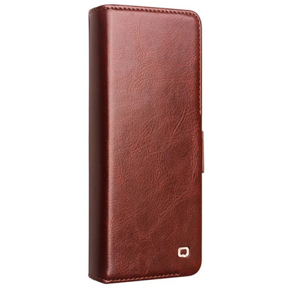 QIALINO For Samsung Galaxy Z Fold4 5G Genuine Cow Leather Case Wallet Magnetic Phone Cover