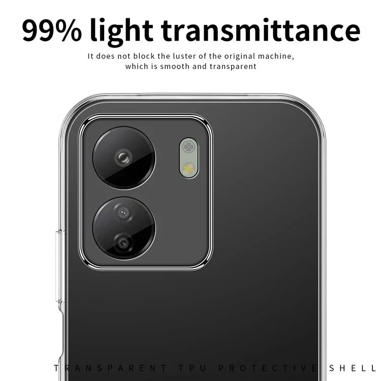MOFI Clear Phone Case for Xiaomi Redmi 13C 4G / Poco C65 4G Slim-Fit TPU Phone Shell Cover