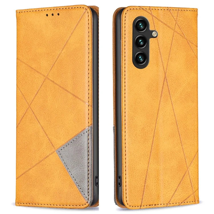 For Samsung Galaxy A55 5G Case Anti-Scratch Card Holder Magnetic PU Leather Cover