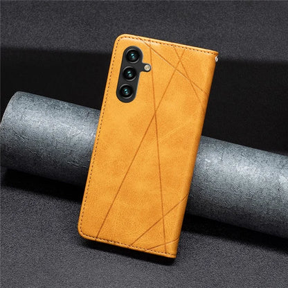 For Samsung Galaxy A55 5G Case Anti-Scratch Card Holder Magnetic PU Leather Cover