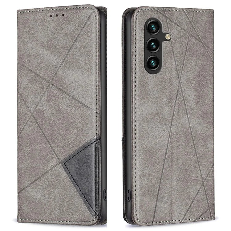 For Samsung Galaxy A55 5G Case Anti-Scratch Card Holder Magnetic PU Leather Cover