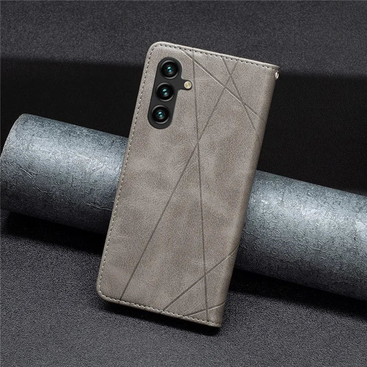 For Samsung Galaxy A55 5G Case Anti-Scratch Card Holder Magnetic PU Leather Cover