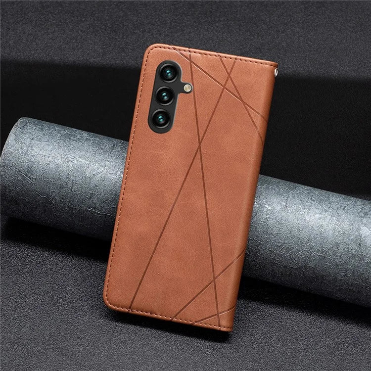 For Samsung Galaxy A55 5G Case Anti-Scratch Card Holder Magnetic PU Leather Cover