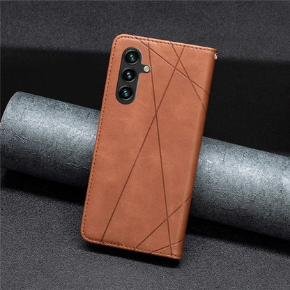For Samsung Galaxy A55 5G Case Anti-Scratch Card Holder Magnetic PU Leather Cover