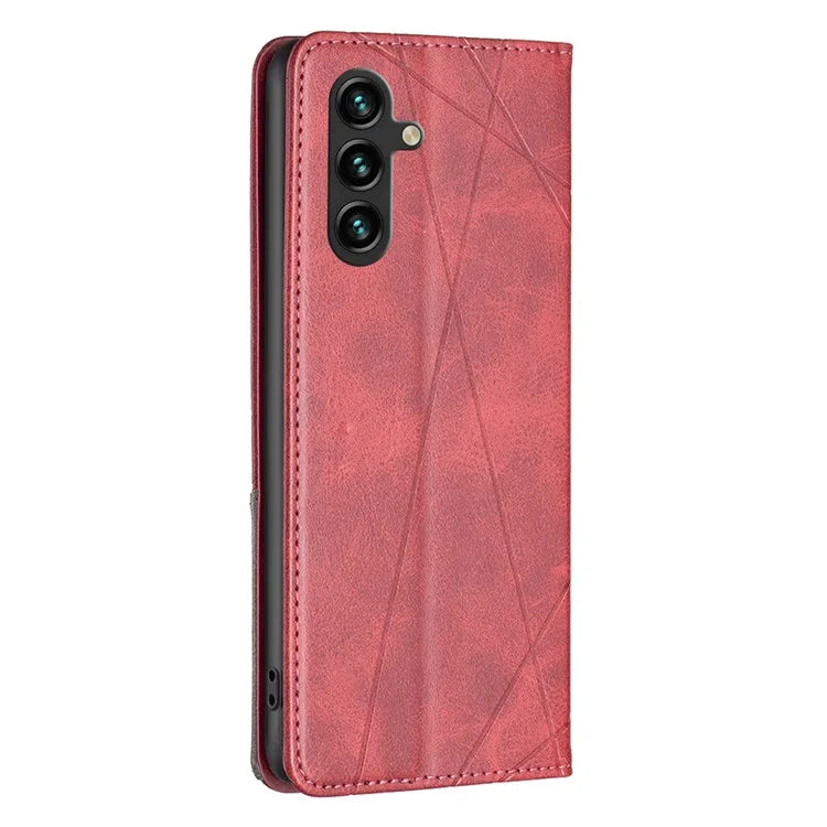 For Samsung Galaxy A55 5G Case Anti-Scratch Card Holder Magnetic PU Leather Cover