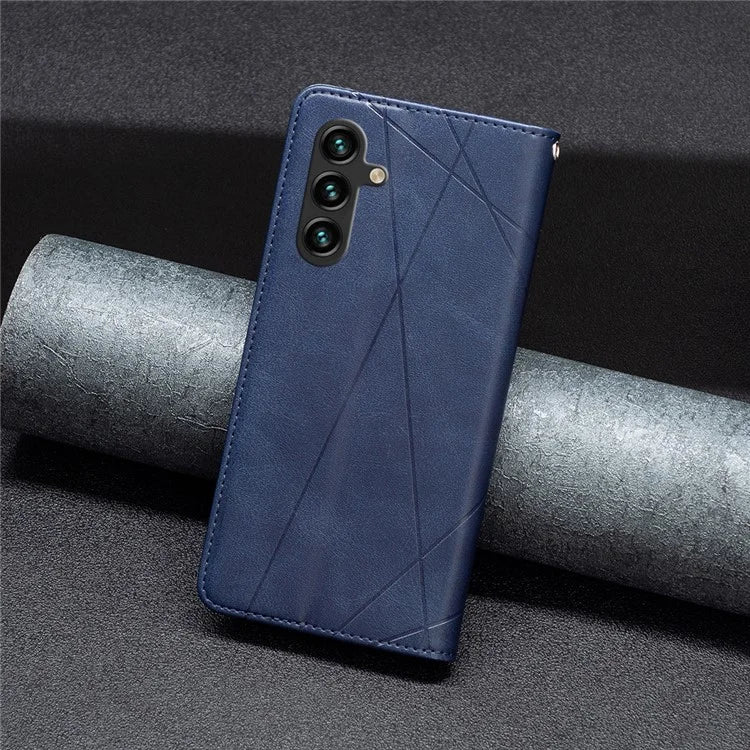 For Samsung Galaxy A55 5G Case Anti-Scratch Card Holder Magnetic PU Leather Cover