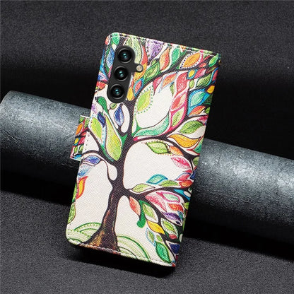BF03 For Samsung Galaxy A55 5G Leather Case Magnetic Zipper Flip Phone Cover