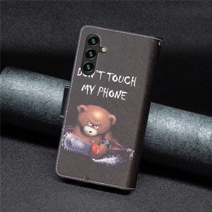 BF03 For Samsung Galaxy A55 5G Leather Case Magnetic Zipper Flip Phone Cover