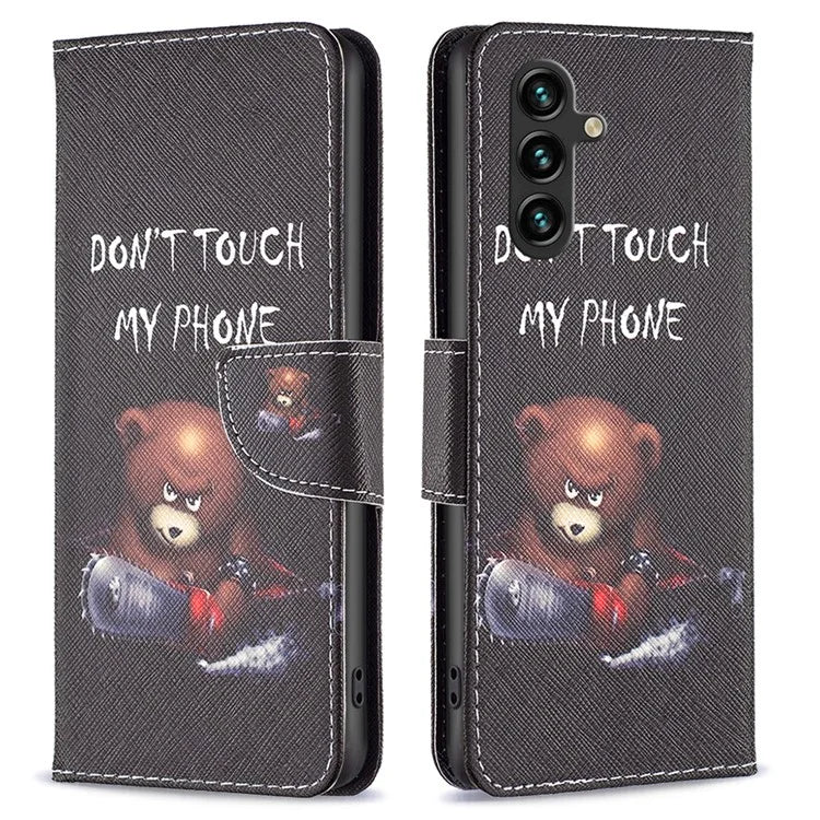 For Samsung Galaxy A55 5G PU Leather Flip Cover Pattern Printing Phone Case