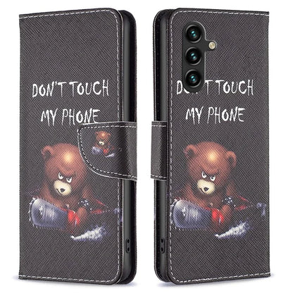 For Samsung Galaxy A55 5G PU Leather Flip Cover Pattern Printing Phone Case