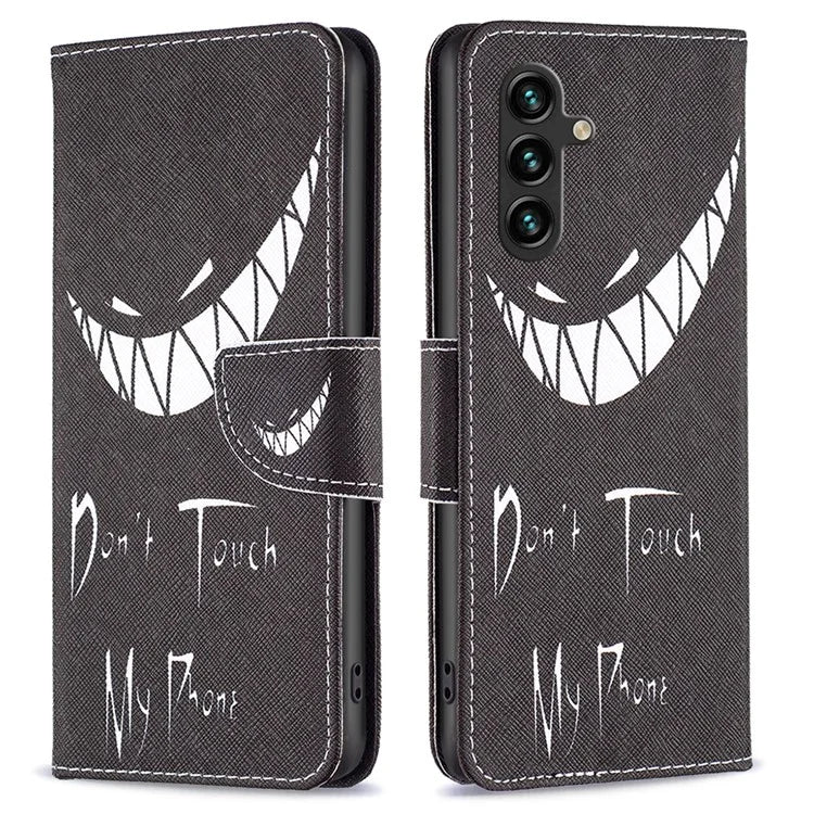For Samsung Galaxy A55 5G PU Leather Flip Cover Pattern Printing Phone Case