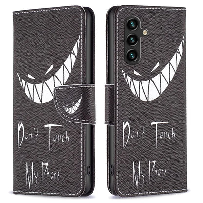 For Samsung Galaxy A55 5G PU Leather Flip Cover Pattern Printing Phone Case