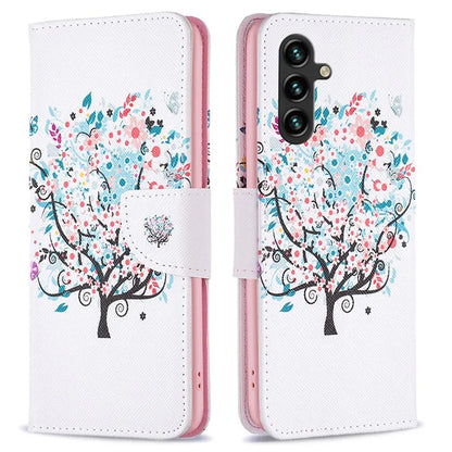 For Samsung Galaxy A55 5G PU Leather Flip Cover Pattern Printing Phone Case