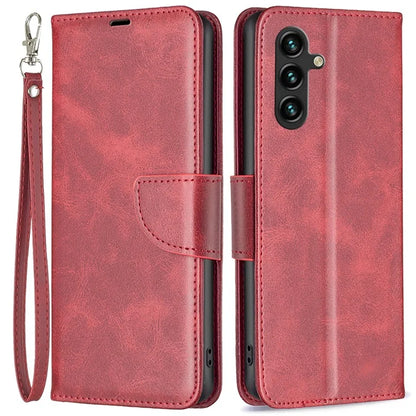 For Samsung Galaxy A55 5G Textured Wallet Anti-Scratch Cell Phone Case PU Leather Stand Cover