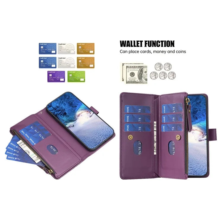 BF Style-19 for Samsung Galaxy A55 5G Phone Case Slim PU Leather Stand Phone Cover Wallet
