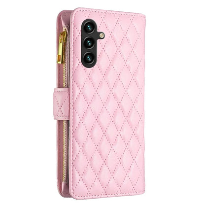 BINFEN COLOR BF Style-15 For Samsung Galaxy A55 5G Cell Phone Case Zipper Pocket Stand Protective Cover