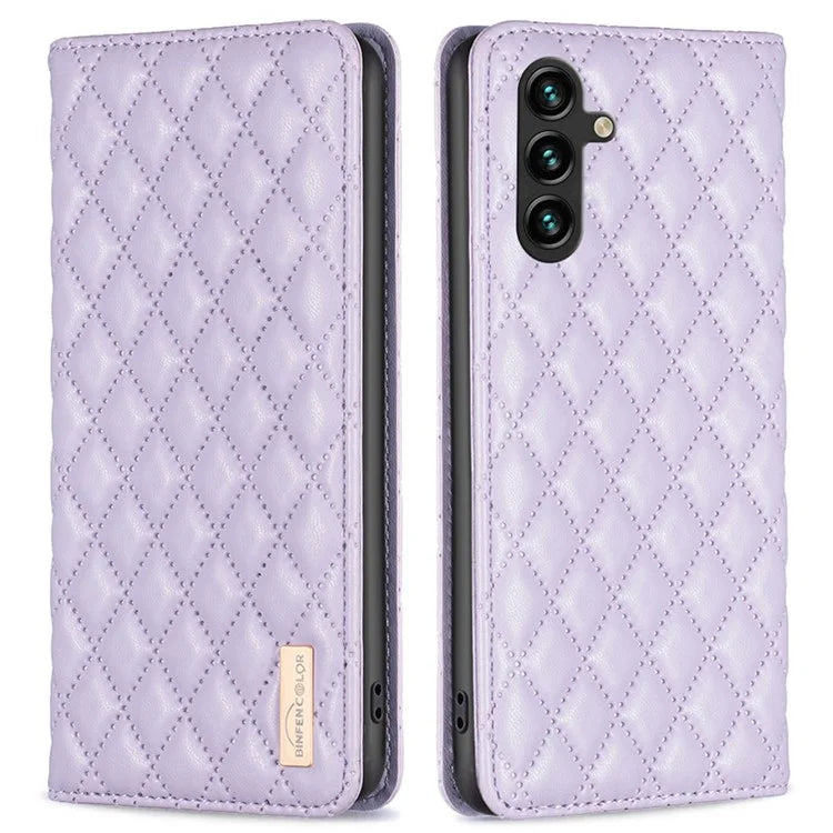 BINFEN COLOR BF Style-16 For Samsung Galaxy A55 5G Case Shockproof Leather Stand Card Slot Cover