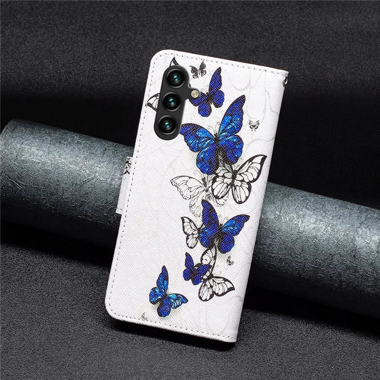 For Samsung Galaxy A55 5G Wallet Case PU Leather Pattern Printed Phone Cover