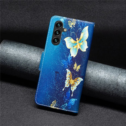 For Samsung Galaxy A55 5G Wallet Case PU Leather Pattern Printed Phone Cover
